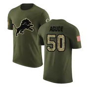 Men's Mitchell Agude Detroit Lions Legend Olive Salute to Service T-Shirt